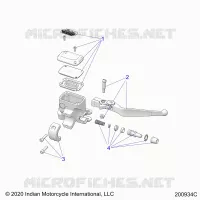 VORDERBREMSE, LEVER AND MASTER CYLINDER