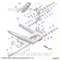 HINTERRADAUFHÃ„NGUNG ASM., SWING ARM AND SHOCK