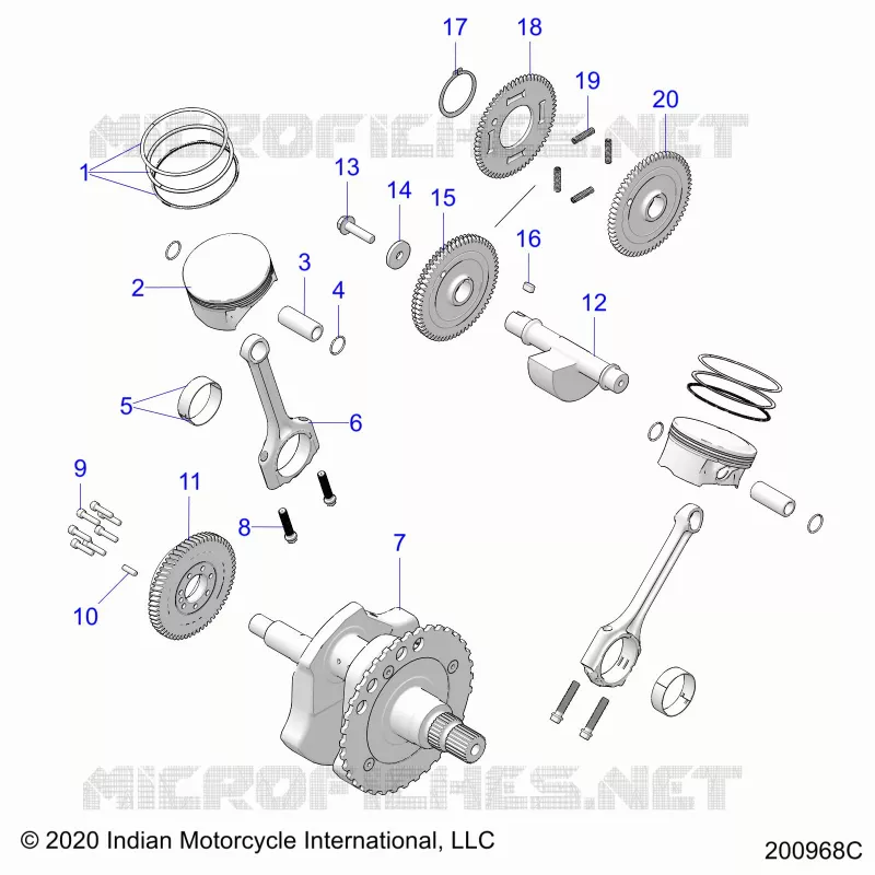 ENGINE, PISTON AND KURBELWELLE