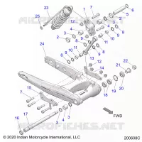 HINTERRADAUFHÃ„NGUNG ASM., SWING ARM AND SHOCK