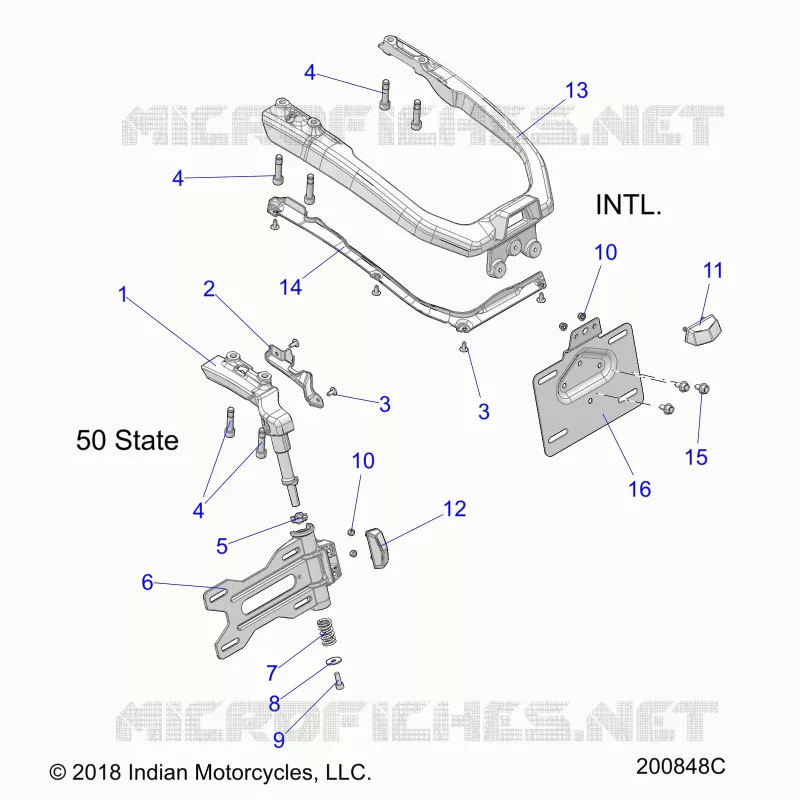 CHASSIS, LICENSE PLATE HOLDER