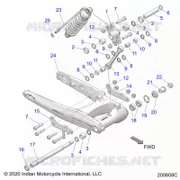 HINTERRADAUFHÃ„NGUNG ASM., SWING ARM AND SHOCK