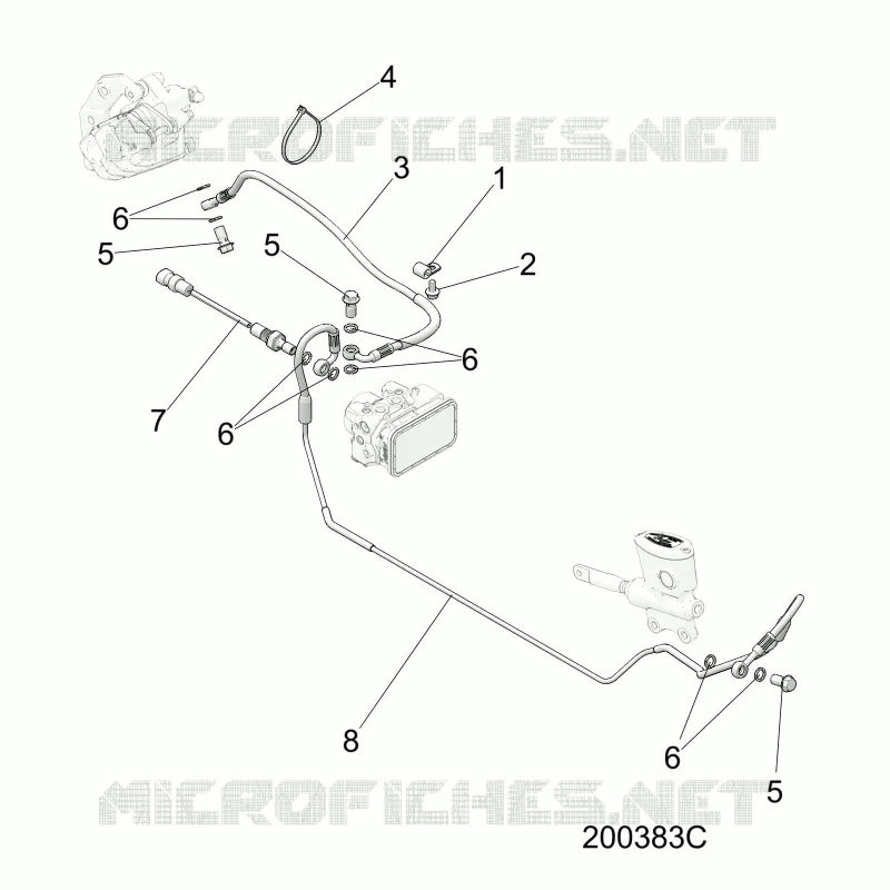 BREMSES, BREMSE LINE, REAR, ABS