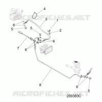 BREMSES, BREMSE LINE, REAR, ABS