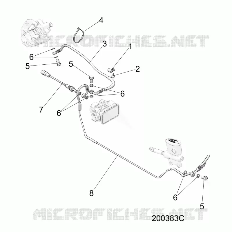 BREMSES, BREMSE LINE, REAR, ABS