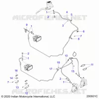 BREMSES, BREMSE LINE, FRONT, ABS