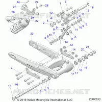 HINTERRADAUFHÃ„NGUNG ASM., SWING ARM AND SHOCK