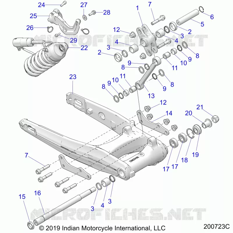 HINTERRADAUFHÃ„NGUNG ASM., SWING ARM AND SHOCK