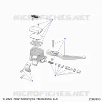 VORDERBREMSE, LEVER AND MASTER CYLINDER
