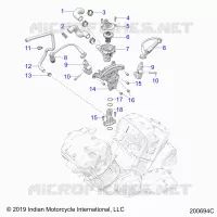 MOTOR, IGNITION, THERMOSTAT HOUSING ASM.
