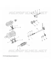 DRIVE TRAIN, SHIFT GABELN, RATCHET AND DRUM
