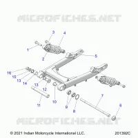 HINTERRADAUFHÃ„NGUNG ASM., SWING ARM AND SHOCKS