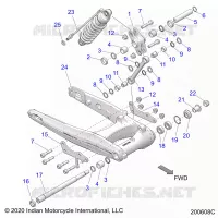 HINTERRADAUFHÃ„NGUNG ASM., SWING ARM AND SHOCK