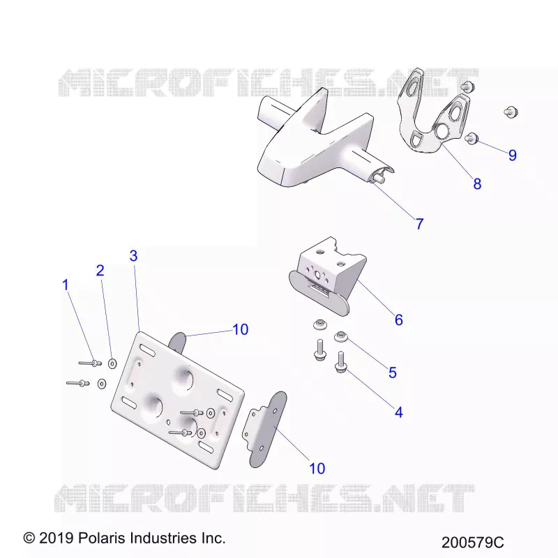 BODY, LICENSE PLATE BRKT/REAR LIGHT HOUSING MOUNT