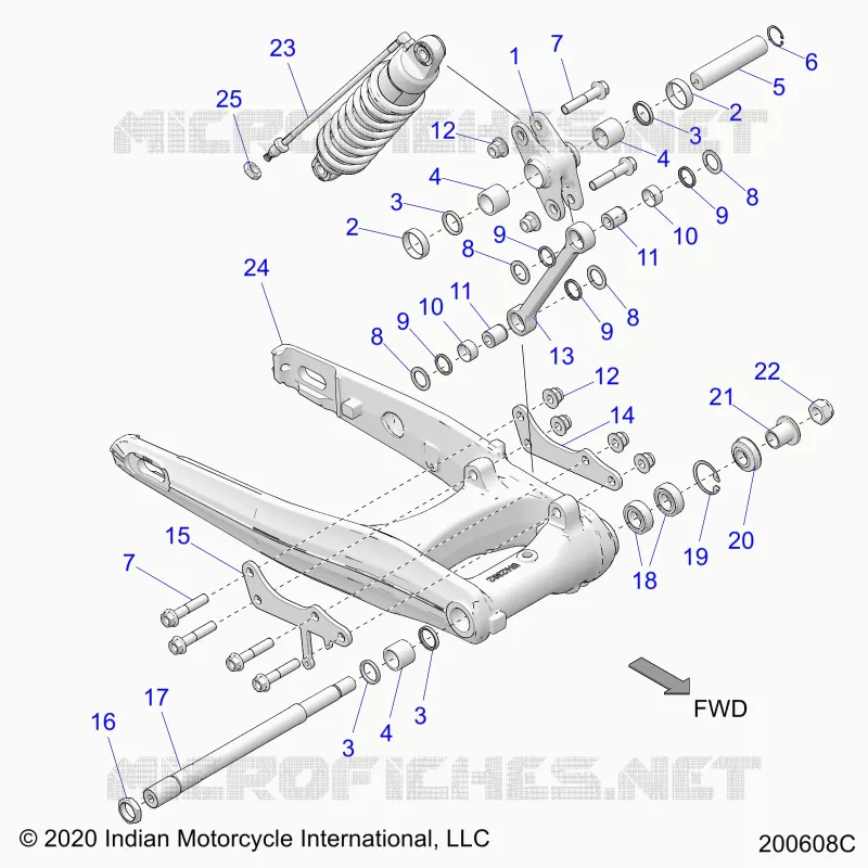 HINTERRADAUFHÃ„NGUNG ASM., SWING ARM AND SHOCK