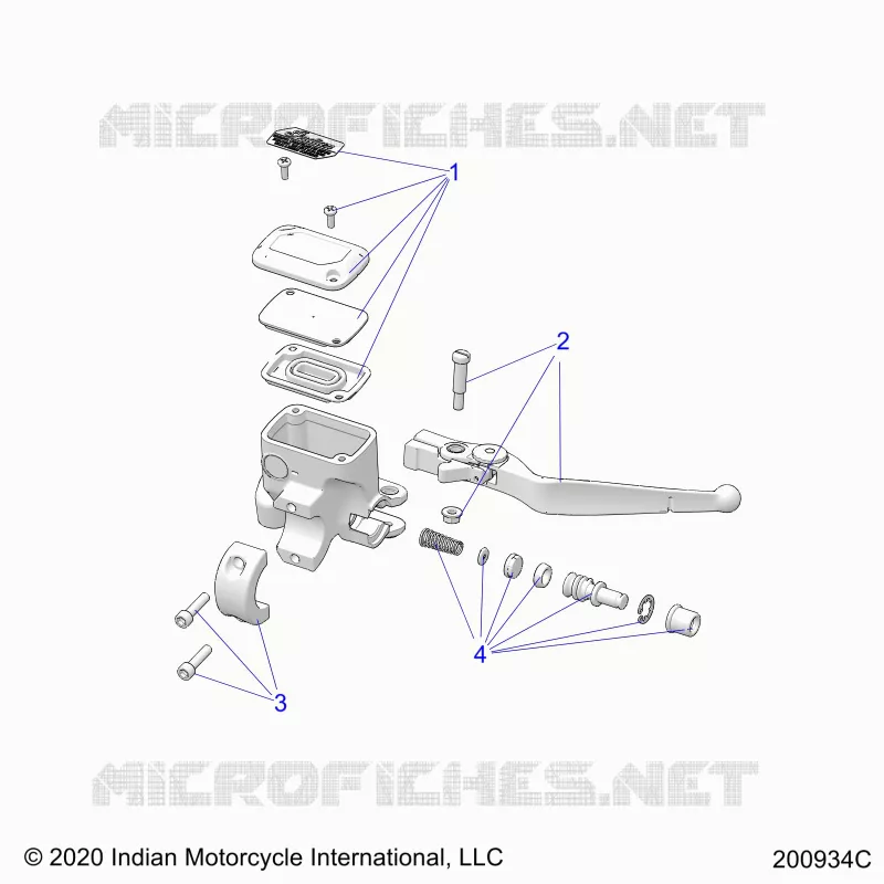 VORDERBREMSE, LEVER AND MASTER CYLINDER