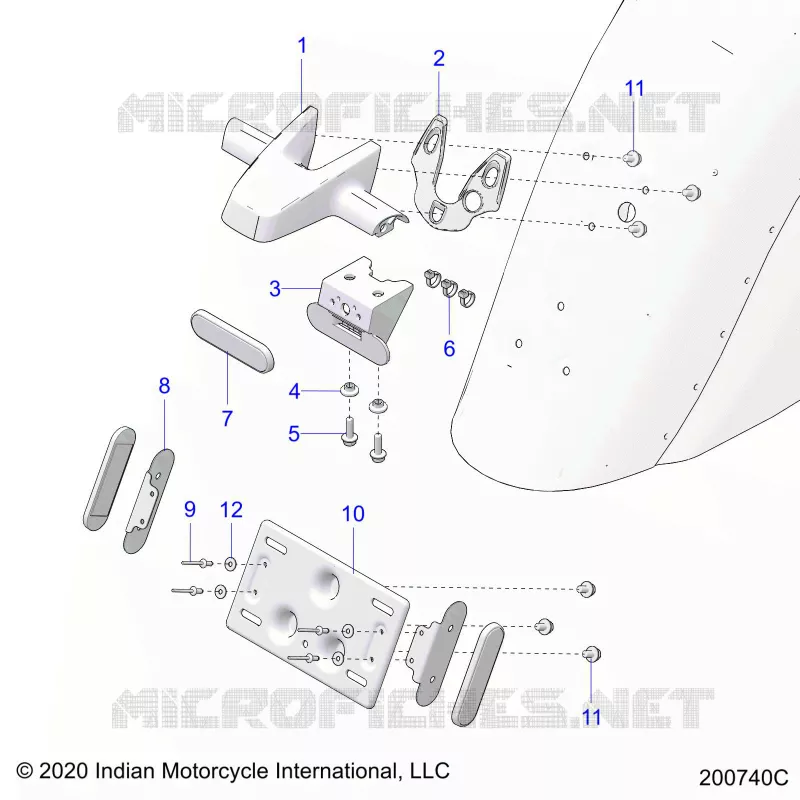 KENNZEICHENHALTER/REAR LIGHT HOUSING