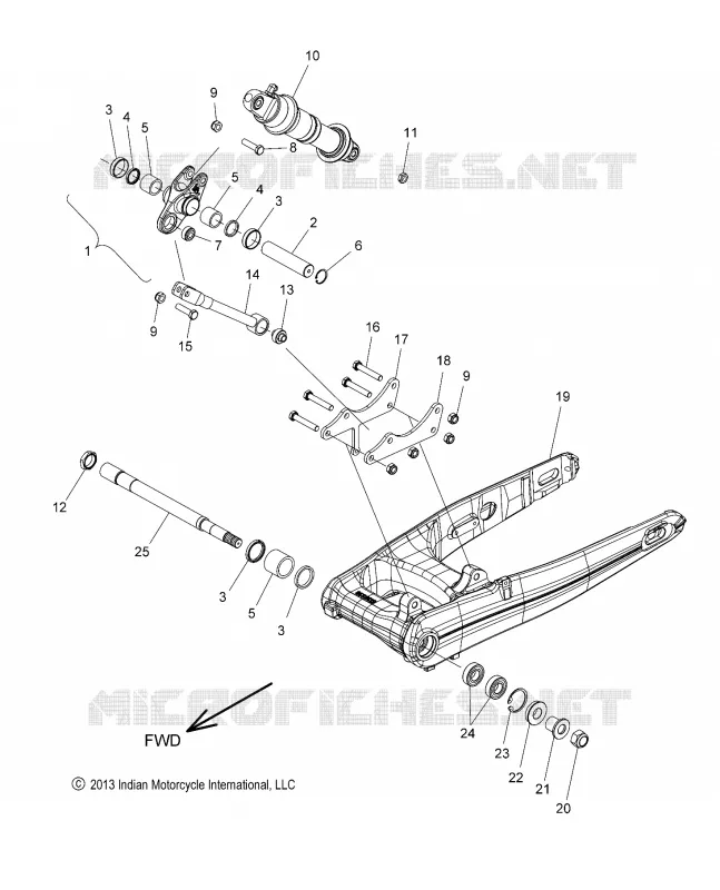 HINTERRADAUFHÃ„NGUNG ASM., SWING ARM AND SHOCK