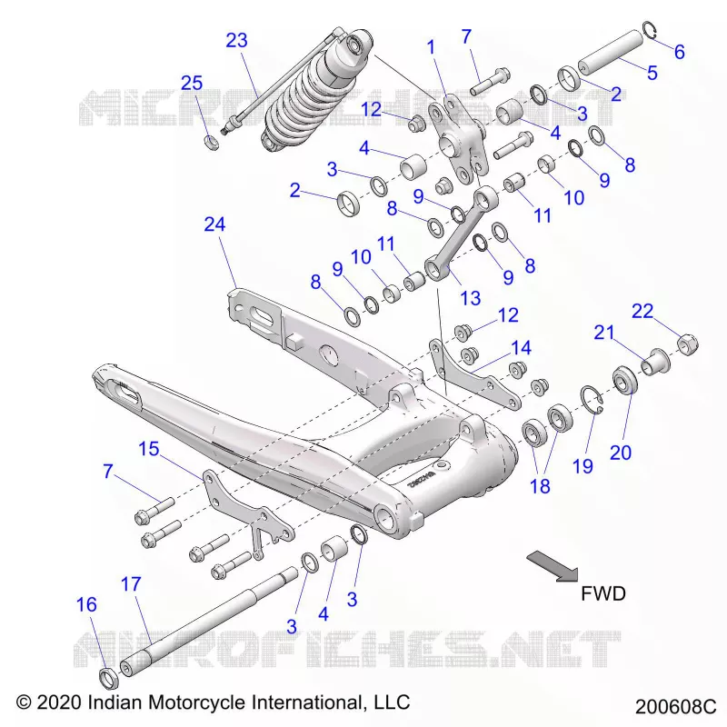 HINTERRADAUFHÃ„NGUNG ASM., SWING ARM AND SHOCK