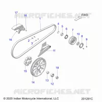 ANTRIEB, DRIVE SPROCKET, BELT AND GUARD