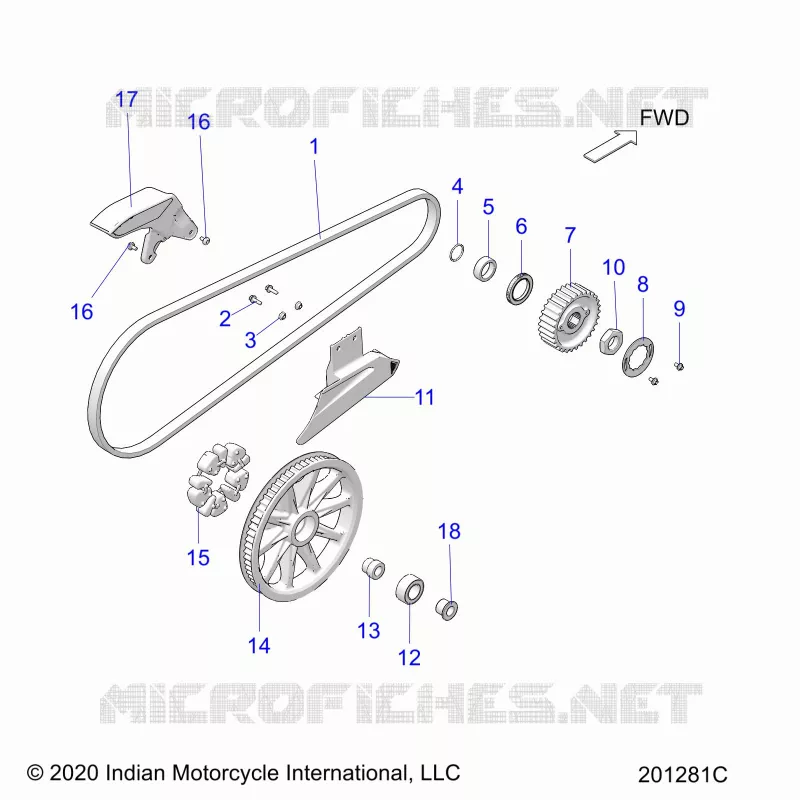 ANTRIEB, DRIVE SPROCKET, BELT AND GUARD