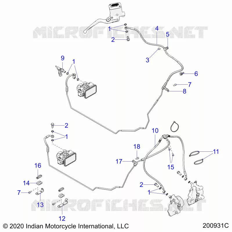 BREMSES, BREMSE LINE, FRONT, ABS