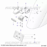 KENNZEICHENHALTER/REAR LIGHT HOUSING