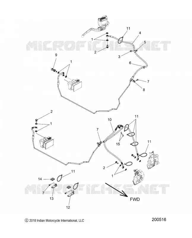 BREMSES, BREMSE LINE, FRONT, ABS
