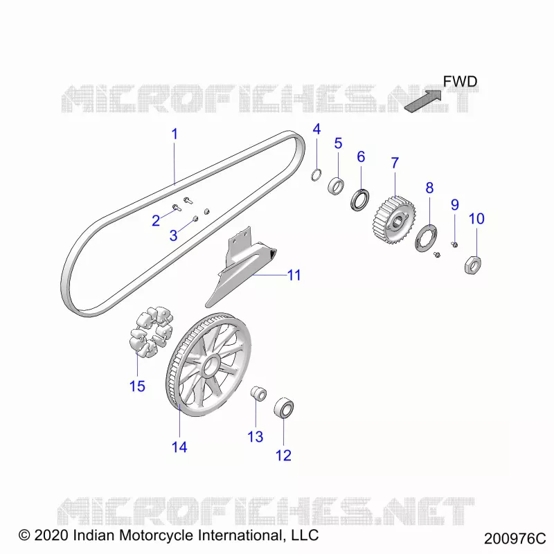 ANTRIEB, DRIVE SPROCKET, BELT AND GUARD