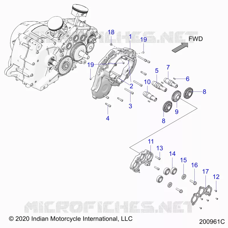 MOTOR, CAM SHAFTS AND GEARS