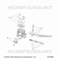 VORDERBREMSE, LEVER AND MASTER CYLINDER