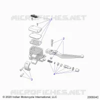 VORDERBREMSE, LEVER AND MASTER CYLINDER