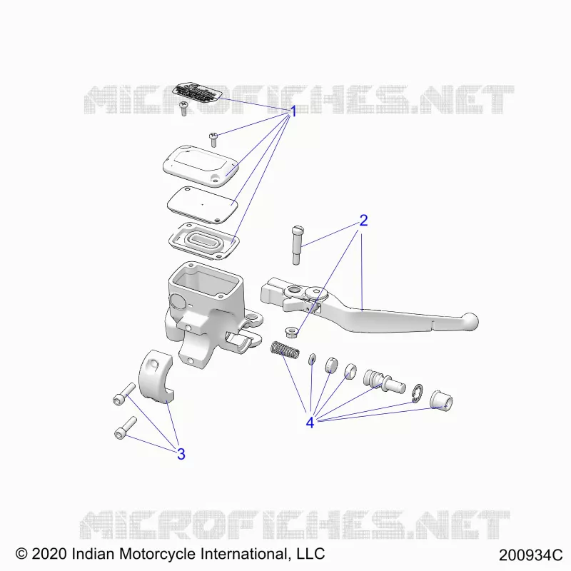 VORDERBREMSE, LEVER AND MASTER CYLINDER