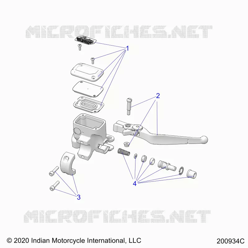 VORDERBREMSE, LEVER AND MASTER CYLINDER
