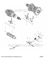 DRIVE TRAIN, SHIFT GABELN AND DRUM