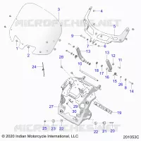 FAIRING ASM, WINDSHIELD MOUNT