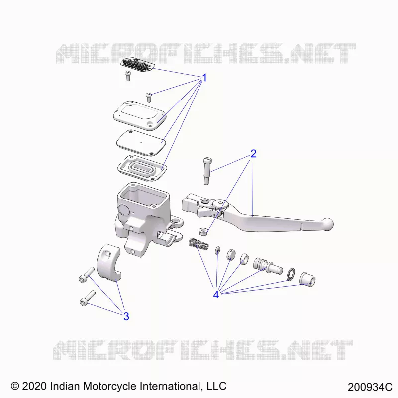 VORDERBREMSE, LEVER AND MASTER CYLINDER