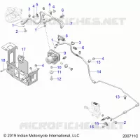 BREMSES, BREMSE LINE, REAR, AND ABS MODULE ASM.