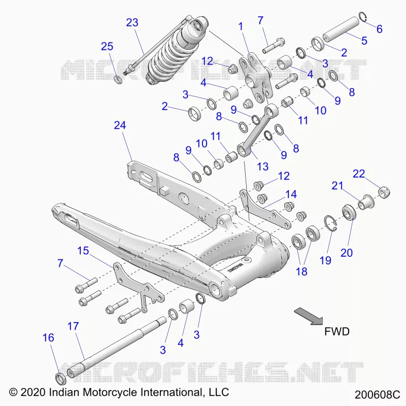 HINTERRADAUFHÃ„NGUNG ASM., SWING ARM AND SHOCK