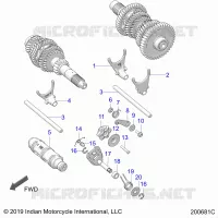 DRIVE TRAIN, SHIFT GABELN AND DRUM