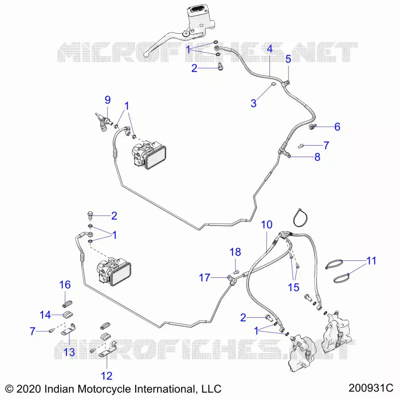BREMSES, BREMSE LINE, FRONT, ABS