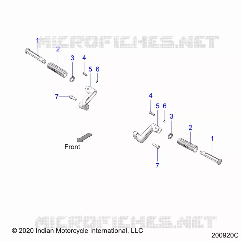 CHASSIS, FOOTPEG, PASSENGER