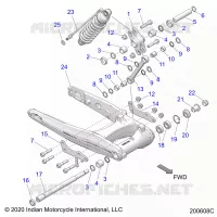 HINTERRADAUFHÃ„NGUNG ASM., SWING ARM AND SHOCK