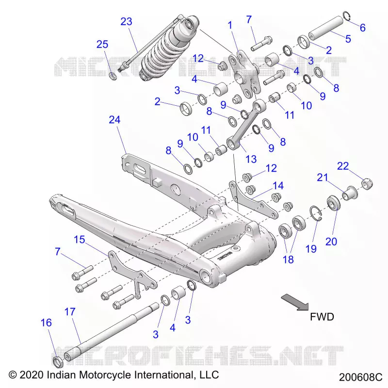 HINTERRADAUFHÃ„NGUNG ASM., SWING ARM AND SHOCK