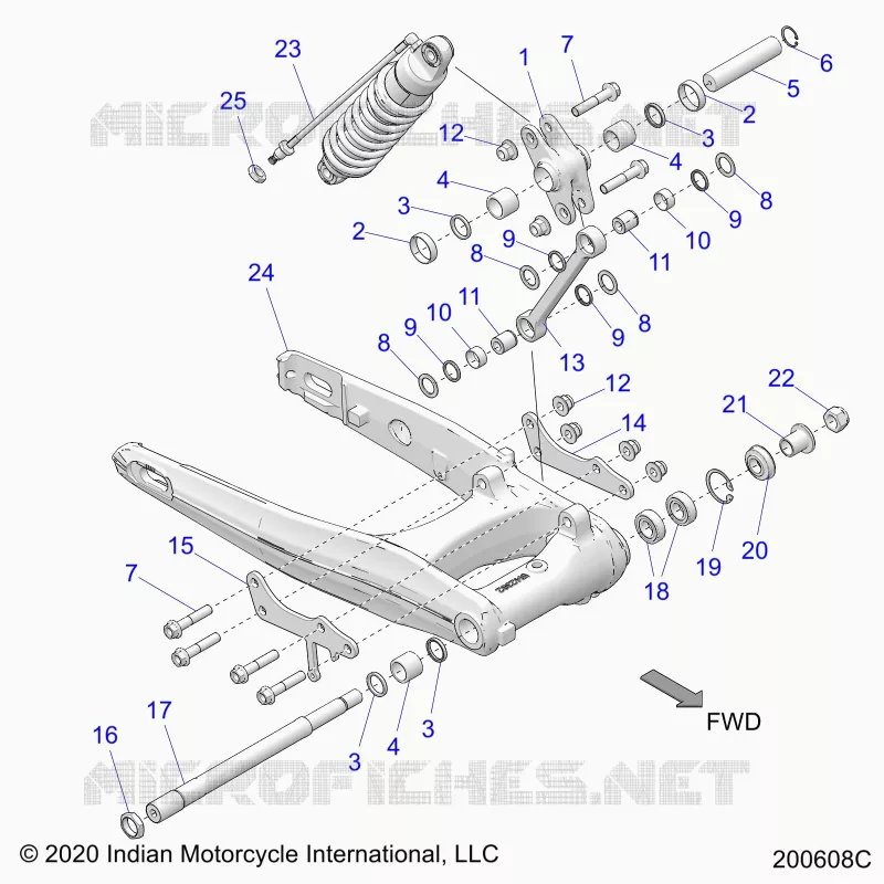 HINTERRADAUFHÃ„NGUNG ASM., SWING ARM AND SHOCK