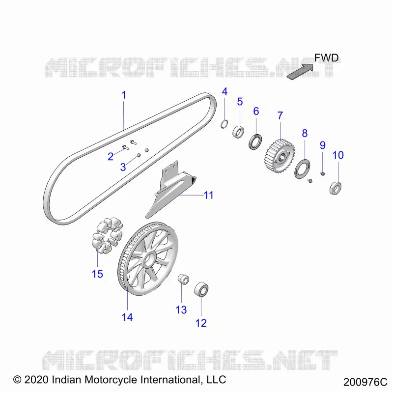ANTRIEB, DRIVE SPROCKET, BELT AND GUARD