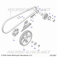 ANTRIEB, DRIVE SPROCKET, BELT AND GUARD