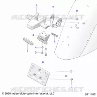 KENNZEICHENHALTER/REAR LIGHT HOUSING