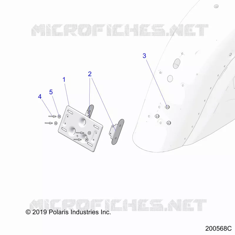BODY, LICENSE PLATE BRKT MOUNTING