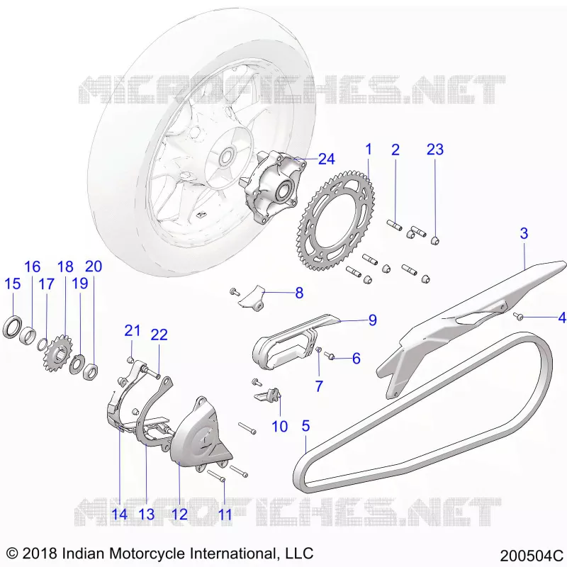 ANTRIEB, SPROCKETS, GUARDS AND CHAIN